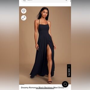 LULU BLACK MAXI DRESS, WORN ONCE, SZ M